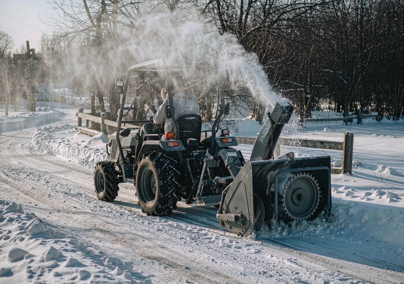 Soplador de nieve por TDF: velocidad y caudal de trabajo
